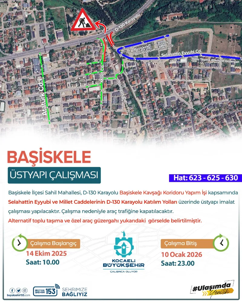 D-130’da trafik düzenlemesi!