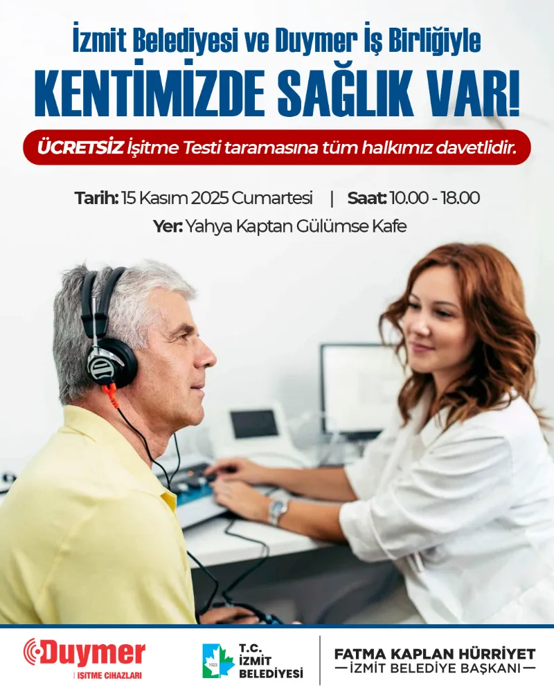 İzmit Belediyesinden ücretsiz işitme testi hizmeti