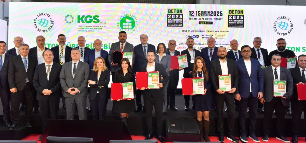 Beton Sürdürülebilirlik Konseyi (CSC) Sertifikası alan tesislere sertifikaları takdim edildi