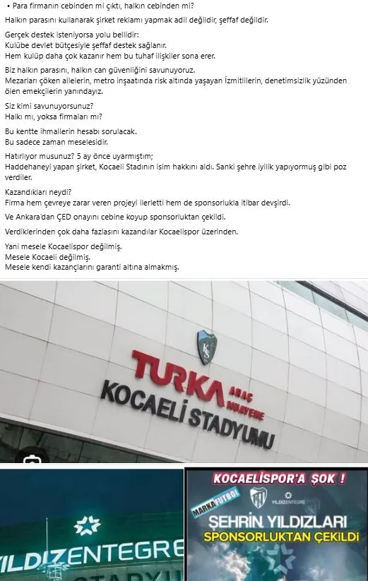 Kocaelispor’un armasının arkasına saklanıyorlar 