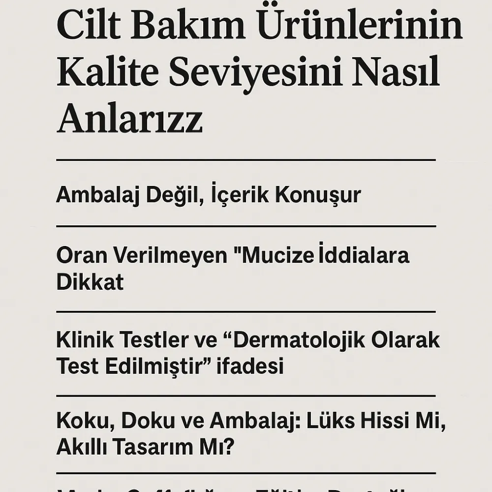 Cilt Bakım Ürünlerinin Kalite Seviyesini Nasıl Anlarız? – Cansu Durkun Anlatıyor!