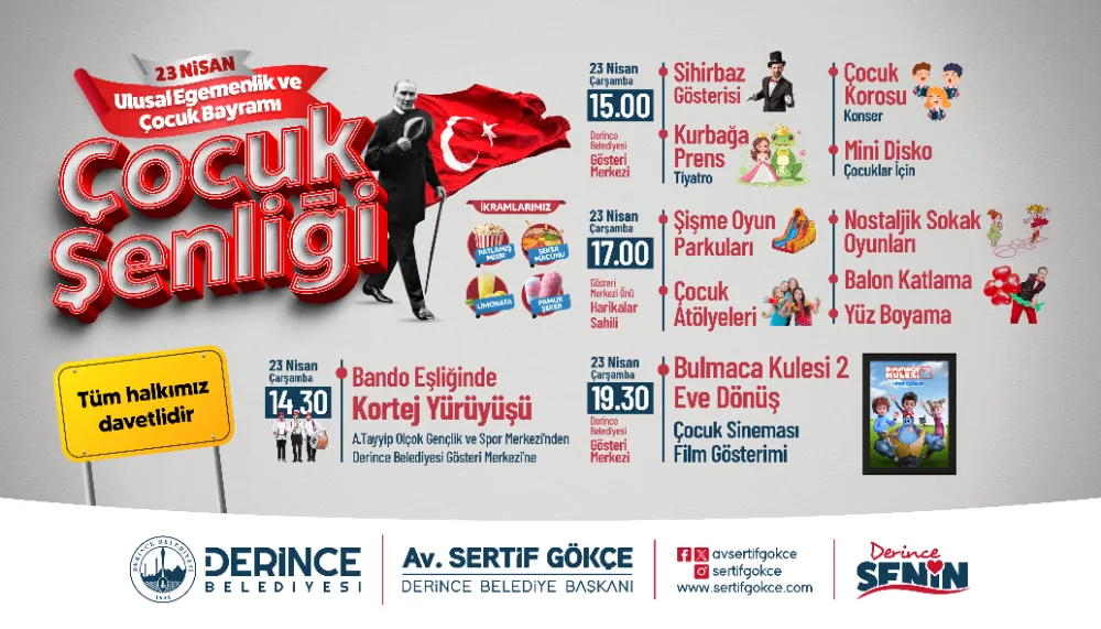 23 Nisan Coşkusu  Derince’de Yaşanacak