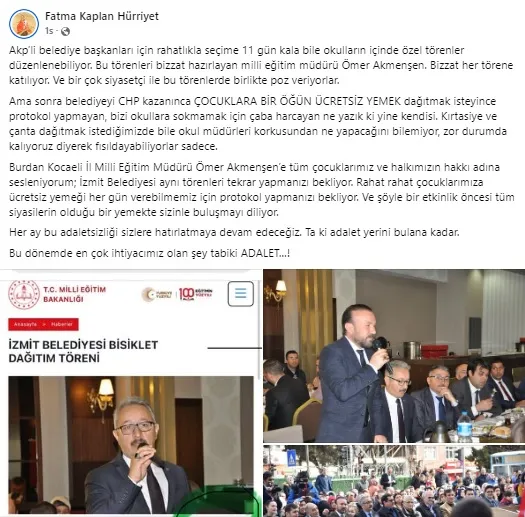 Hürriyet, İl Milli Eğitim Müdürü Ömer Akmanşen’e seslendi
