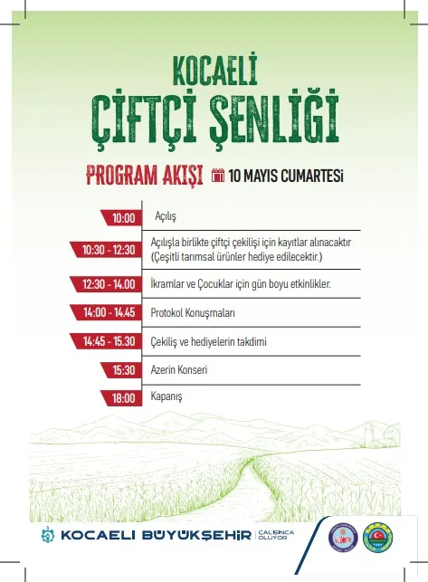 Kocaeli Büyükşehir’in “Çiftçi Şenliği” başlıyor;  Çiftçinin emeği bu şenlikte taçlanacak