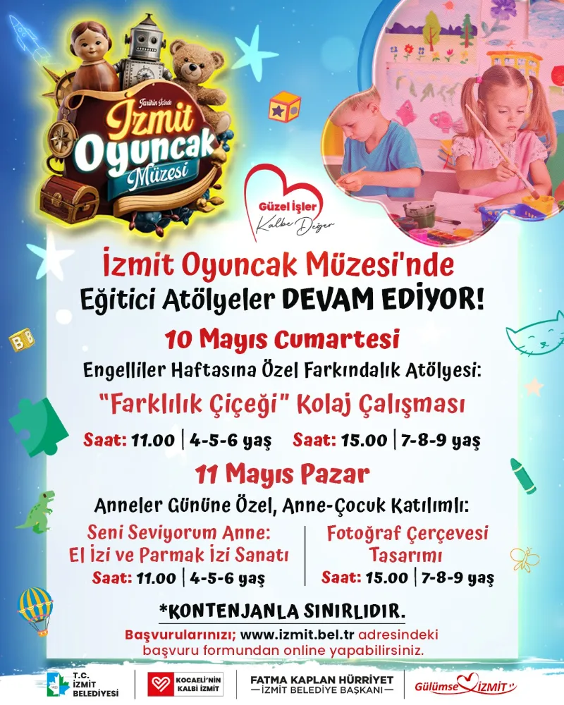 İzmit Oyuncak Müzesi’nde duygular, renklerle anlatılacak.