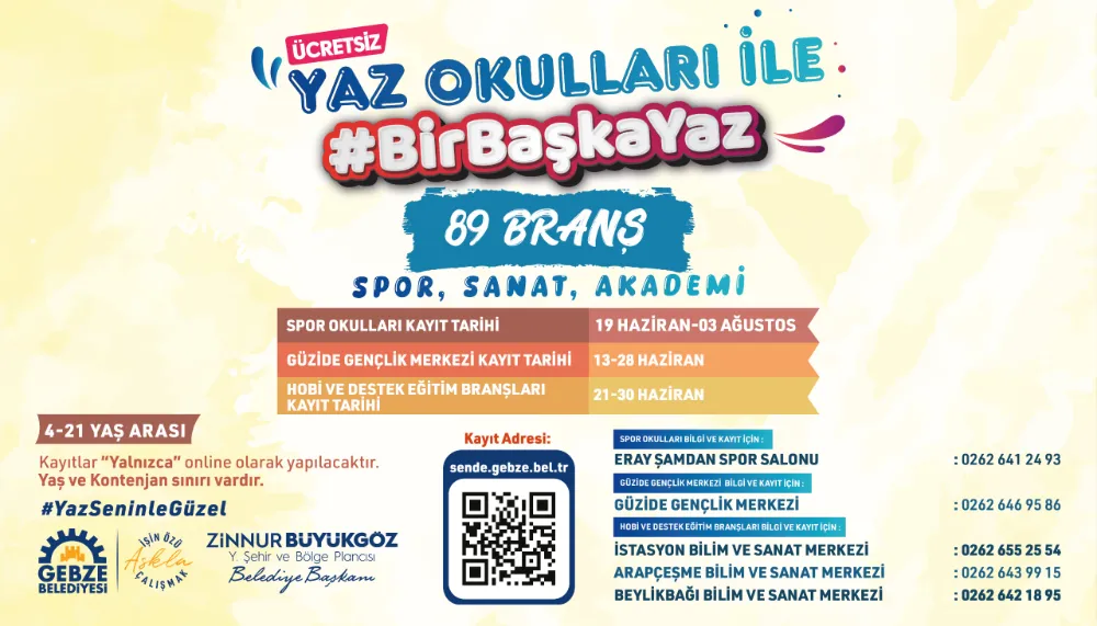 Gebze Belediyesi Yaz Spor Okulları Kayıtları Başladı