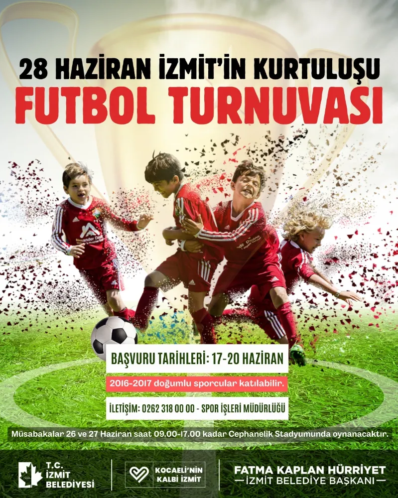 İzmit Belediyesi kurtuluş etkinlikleri kapsamında futbol turnuvası düzenleyecek