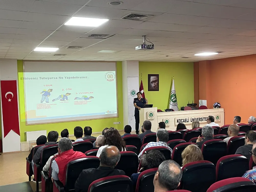 Büyükşehir İtfaiyesi’nden KOÜ personeline eğitim