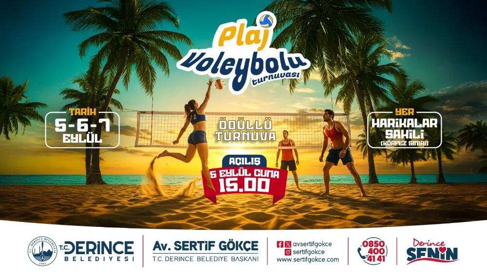 Derince’de Plaj Voleybolu Heyecanı Başlıyor